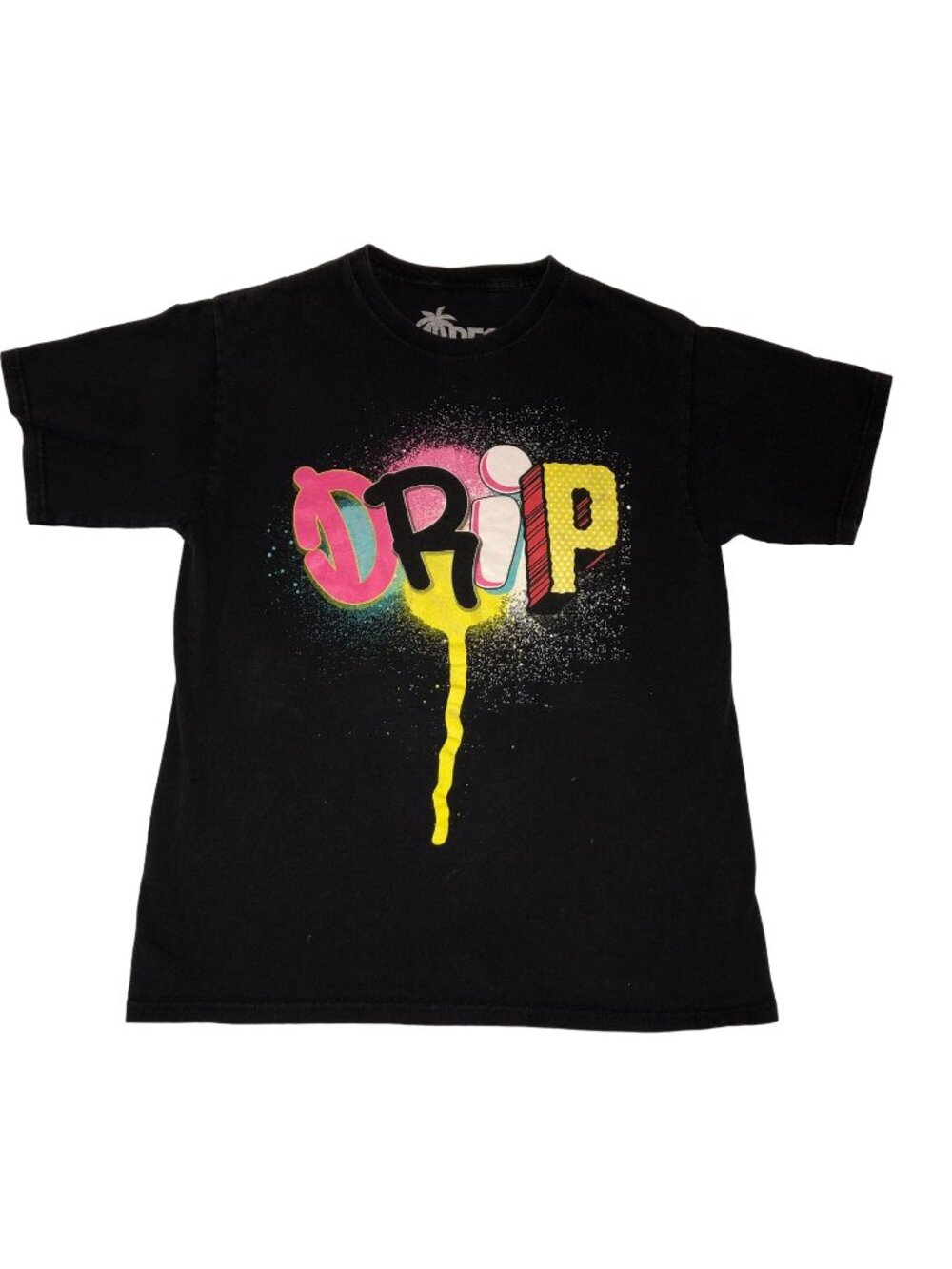 Vibes Drip Streetwear T-Shirt Sz M Black Pink Cotton Bailey Apparel Co Mens